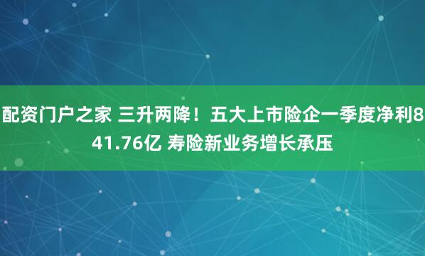 配资门户之家 三升两降！五大上市险企一季度净利841.76亿 寿险新业务增长承压