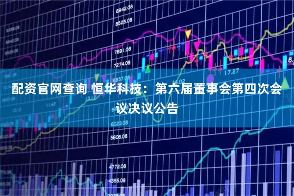配资官网查询 恒华科技：第六届董事会第四次会议决议公告